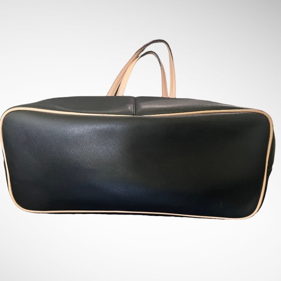 COACH Metro Saffiano Black Leather Tote - Picture 3 of 16